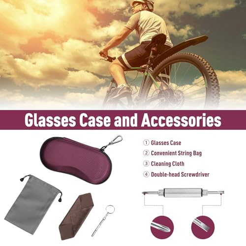 Image of FINTIE Sunglasses Case, Hard EVA Shell Shockproof Sport Glasses Case with Metal Carabiner Travel Zipper Eyeglasses Holder