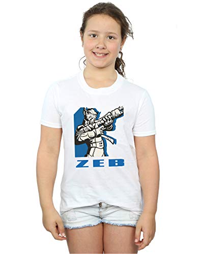Star Wars Girls Rebels Zeb T-Shirt White 12-13 Years