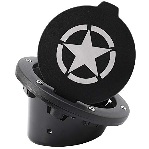 Batto Tapa de la Tapa del Depósito de Gasolina Cubierta del Tanque de Gasolina 4 Puertas 2 Puertas para Wrangler Jk 2007-2018 y Accesorios Automotrices Ilimitados