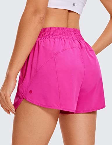 Image of CRZ YOGA Dolphin Athletic Shorts 3 inch | High Waisted, Mesh Liner, Quick Dry, Lightweight, A Zip Pocket, for Women