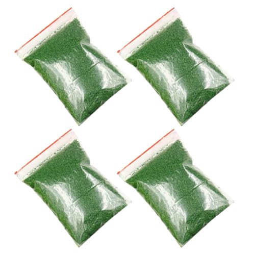 Housoutil Poudre de Gazon Synthétique Verte 4 Pcs pour Modélisme Matériel de Flocage pour Maquettes Pelouse Artificielle Réaliste pour Table de Train...