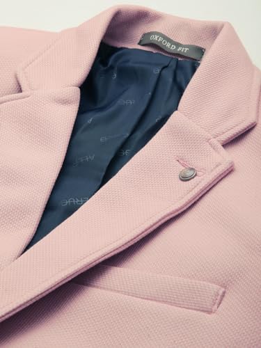 Image of SHOWOFFFF Men Self Design Front-Open Casual Blazer | Notched Lapel Full Sleeves Cotton Blazer for Mens | Slim Fit Regular Length Blazer for Men's