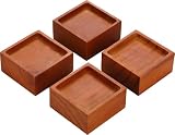 TomGear 2-Inch Solid Pine Furniture Risers – 2000LBS Capacity, Tool-Free Install, Natural Wood Design for Beds, Sofas & Desks (2 Inch)