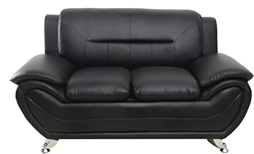 Container Furniture Direct Michael Loveseat, Black