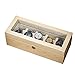 Produktbild ZHAYEUK Elegante großen Holz Uhrenbox Uhrenkoffer 6 Uhren Einzel for Herren Damen, Groß Uhrenkasten männer Kasten Uhren Uhrenaufbewahrung for den Ehemann Uhrenschachtel, 30x 12 x 10 cm