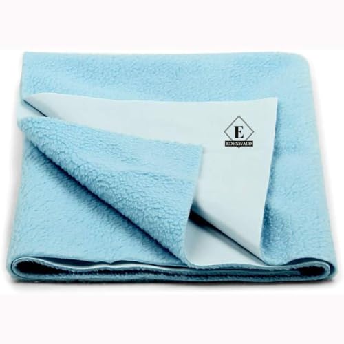 Image of Crib Mattress Protector Dry Sheet, Waterproof Bed Protector Sheets, Reusable Rubber Sheets for Children, Adults & Pet, Leak Proof Mats for Home, Outdoor & Travel (28 inchx52 inch) (Sky Blue)