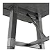 Glownary Industrial Bar Height Trestle Table Base, Slate Gray Wood with Steel Frame, 36.75 x 28.25 x 40.75 Inches, 300 lb Capacity