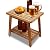 ENKEZI Small Acacia 16 Inches Outdoor Side Table, 2-Tier Sturdy Patio, End Table Weather Resistant, Strong Stability Side Table for Patio, Pool, Porch, Teak Finish (Small)