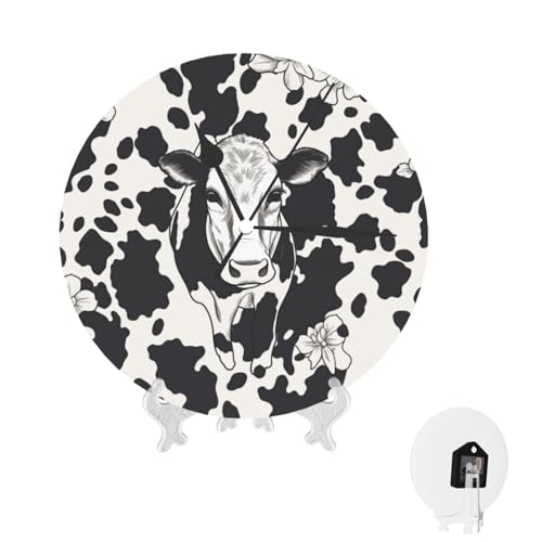 Horloge murale vache 25,4 cm silencieuse idée cadeau originale - 3
