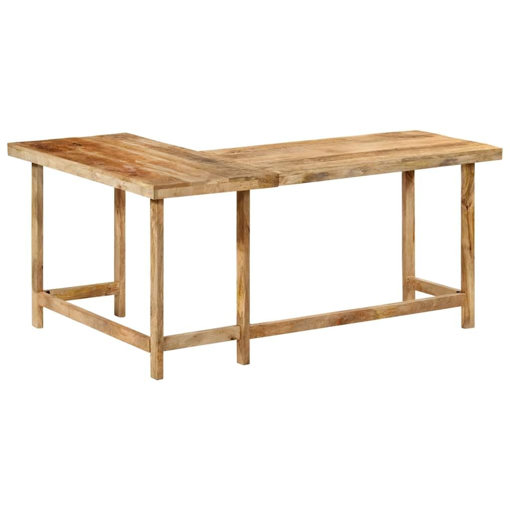 Escritorio 165x110x75 cm Madera de mango macizo en forma de L