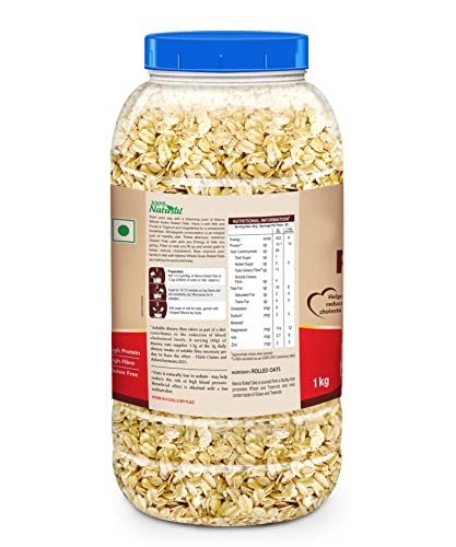 Image of Manna Rolled Oats 1kg | Gluten Free | Old fashioned oats | Diabetic Friendly | 100% Wholegrain 1kg (Pack of 1)