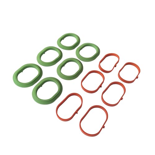Image of Intake Manifold Upper and Lower Gasket Set Compatible with Mercedes-Benz C350 ML350 C300 E400 GlE350 GLK350 SLK350 2012-2018, Replace 2761410180 2761410080