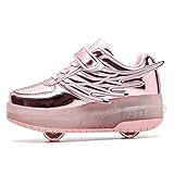 talla zapatos usa colombia  YongerYong Zapatos con Ruedas Zapatillas con Led Luces para niños y niña con Retráctil Doble Ruedas Automática Calzado de Skateboarding