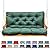 NANGELRN Porch Swing Cushion with Backrest,Waterproof Bench Cushion for Outdoor Furniture,2-3 Seater Replacement Thickened swing cushion with Ties,Patio,Outdoor,Backyard and Garden (Dark Green,47x40)