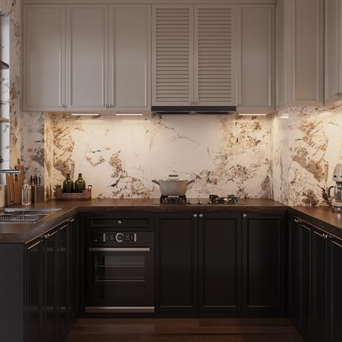 Image of Inlight Lagom 12 inch Direct Wire Dimmable LED Under Cabinet Lights, 4 Light Pack, Selectable 2700K /4000K /5000K, Selectable Brightness, White Finish, UC0112WH274