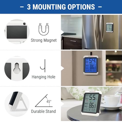 Image of LABART ThermoPro TP55 Digital Hygrometer Indoor Thermometer Humidity Gauge with Jumbo Touchscreen and Backlight Temperature Humidity Monitor