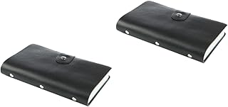 NUOBESTY 2 Peças Porta-Cartões Fino Carteira De Identificação Carteiras De Couro Bolsa De Crédito Carteiras Finas Carteiras De Armazenamento De Crédito Porta-Crédito Porta-Fivela De