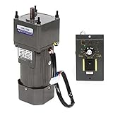 LIYUANJUN 110V 90W AC Gear Motor, Electric Gear Reducer Motor with Speed Controller Single-Phase Motor 0-13.5RPM 24nm Torque Gearbox (Reduction Ratio: 1:100)