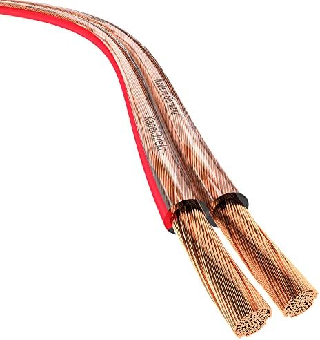 KabelDirekt 50M 2X2.5Mm Transparent Ofc Copper Speaker Cable With Polarity Marking – Ring – Pro Series