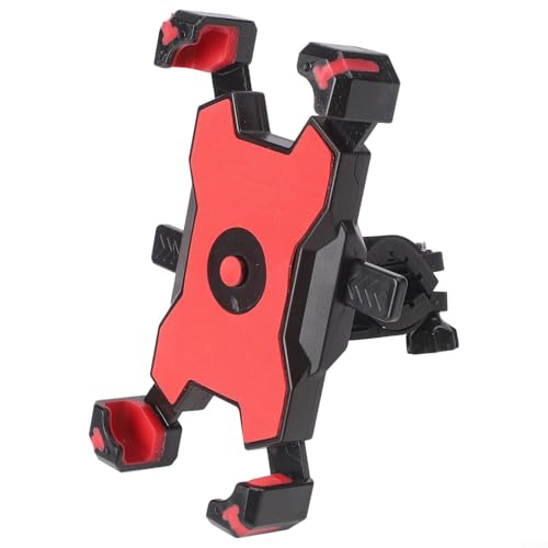 Supporto per telefono da bici antiurto con funzionamento facile e angolo di visione a 360 gradi rosso