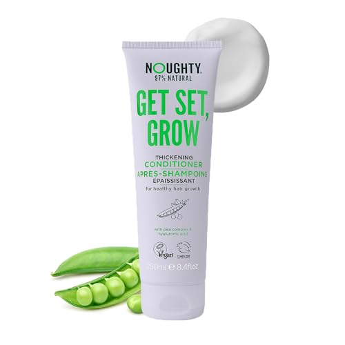 Noughty 97% Natural Get Set Grow Hair Thickening Conditioner to Optimise Scalp Health, Stimulate Roots and Promote Hair Growth, with Organic Garden Pea Sprouts and Green Robusta Coffee Beans, 250ml - Image 3