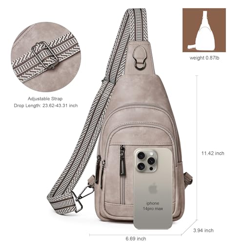 Image of cakang Womens Sling Bag Crossbody Bags for Women Vegan Leather Sling Backpack Daypack Fanny Pack Crossbody Purse Travel