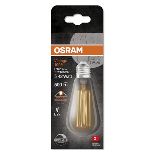 Osram Led Vintage 1906 Edison, Grigio, E27, 11 W, 818, Dimmerabile - 7