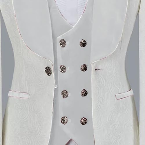 Paisley Tuxedo Blazer Vest Pants Suit Mans 3 Piece Slim Fit Formal Suit Set Men's Floral Party Tuxedo Suits4