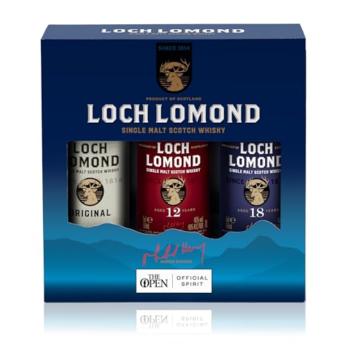 Loch Lomond Whisky Tasting Gift Set 3x5cl | Award-Winning Single Malt Scotch Whisky Miniatures including Loch Lomond Original 12-Year-Old and 18-Year-Old Premium Whiskies from the Highlands