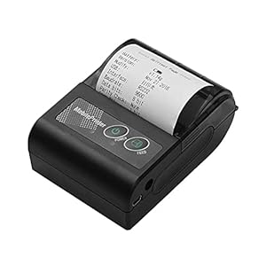 Lwieui Ontvangstprinter Draadloze BT-bonprinter Compatibel met ESC/POS-afdrukopdrachten set voor IOS Android Windows voor supermarkten Koffiewinkel (kleur: zwart, maat: één maat)