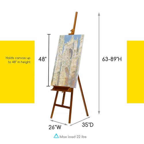 Image of MEEDEN Art Easel Stand for Painting: Beech Wood Artist Easel with Storage