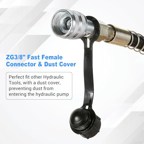 Image of Hydraulic Hand Pump CP-700-2 10000psi, 3200CC Hydraulic Hand Pump Manual Lifting Pump, Ultra-high Pressure Hydraulic Hand Pump Kit with 2M /78.7 inch Oil Pipe Single Acting for Hydraulic Tools
