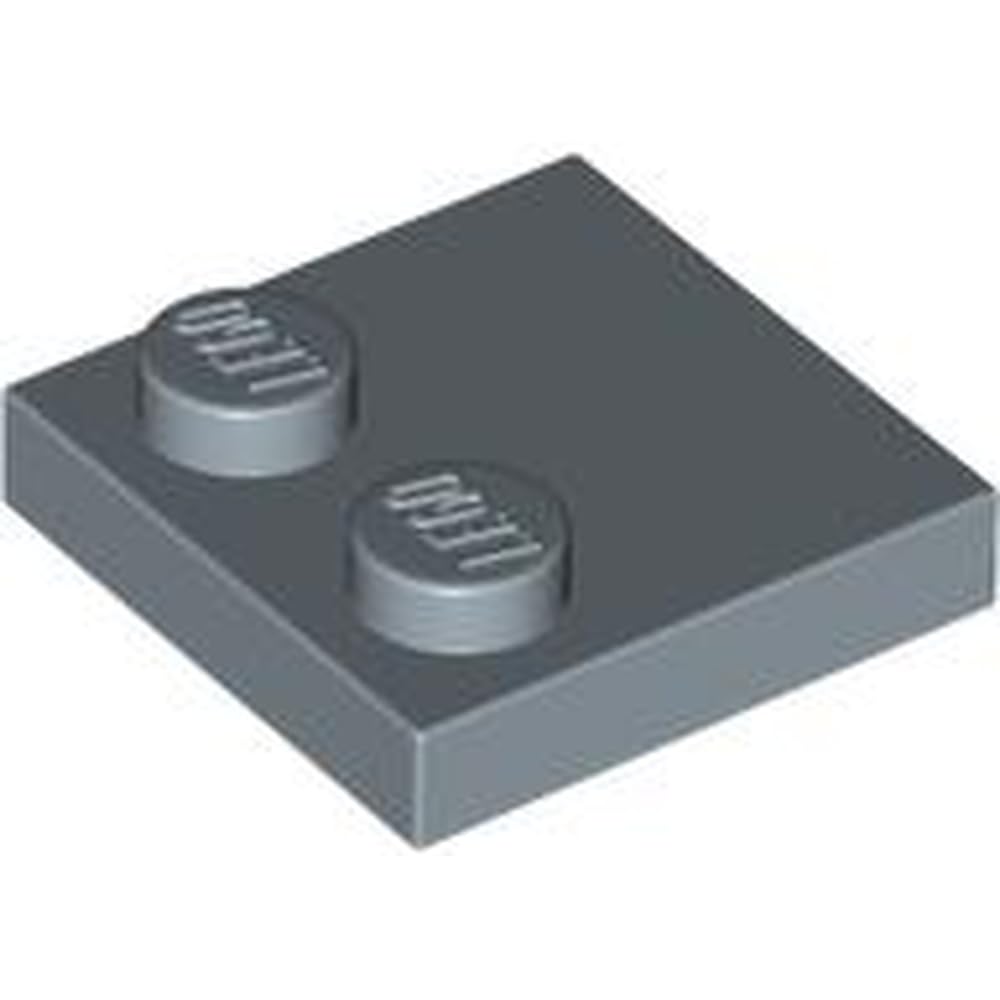LEGO Tile 2 x 2, Modified with Studs on Edge, Part 33909, Part 33909, Choose Your Colour (Sand Blue, 10, count)