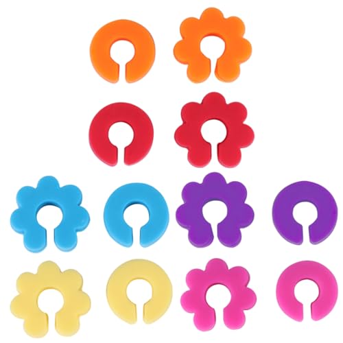 ABOOFAN 2 Packs Silicone C Shaped Wine Glass Markers Pack Drinking Cup Identifiers for Identification at Parties Food Grade Silicone Non Slip Design
