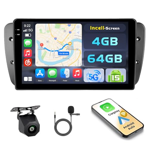 Hikity Android 15 4+64GB Autoradio Carplay pour Seat Ibiza 6J 2009-2013 Aves 9