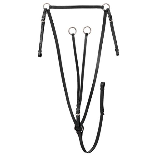 Tough 1 Silver Fox Running Breastplate Martingale Black