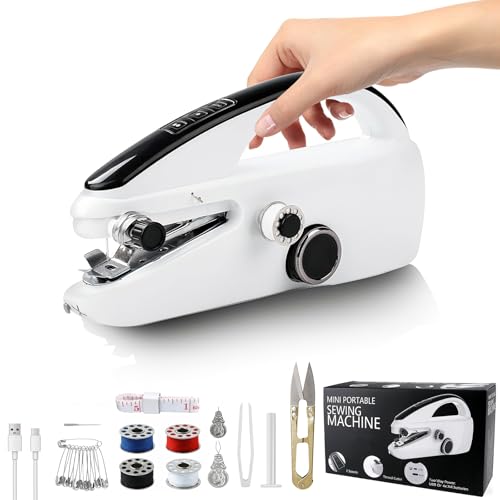 Handheld Sewing Machine, Mini Hand Held Sewing Machine for Beginners,...