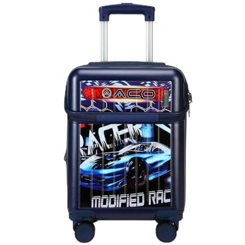 Mala Viagem Infantil Bordo Escolar Passeio Rígida Expansível Decorada (Azul-marinho)