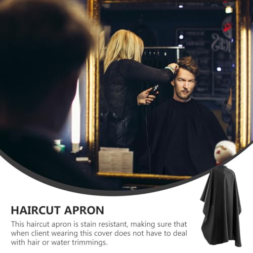 MAGICLULU Capa Profesional para Corte de Cabello y Barbero con Cierre de Broche, 120x150cm, Satinada para Salón y Barbería miniatura 3