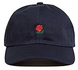 FGSS Unisex Rose Embroidered Adjustable Strapback Dad Hat Baseball Cap Mutiple Colors
