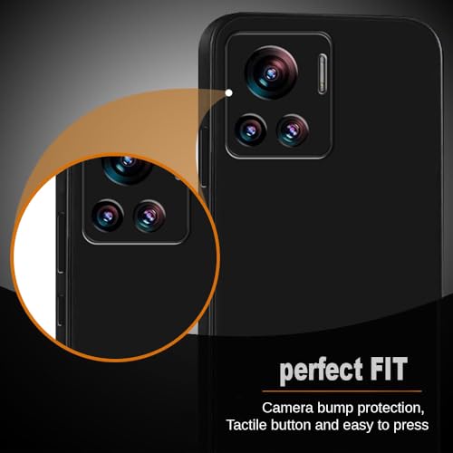 Image of Back Cover for Motorola Edge 30 Ultra 5G | Full Camera Protection | Premium Liquid Silicon Case | Flexible Bumper Case for Motorola Edge 30 Ultra 5G (Black)