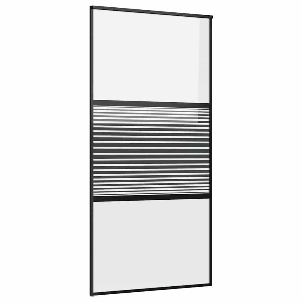 vidaXL Drzwi szklane 102,5 x 2 x 205 cm Aluminium Czarny