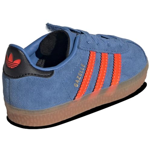 toddler adidas gazelle cf el (focus blue/solar orange)3