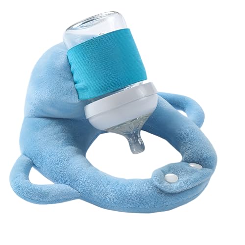 [pronala]2025新 哺乳瓶ホルダー ハンズフリー 【現役保育士推奨】吐き戻し防止 15°傾斜 ミルク エルゴ 洗濯OK&サイズ調整可能 自己給餌 サイズ調整 通気性 授乳クッション 授乳枕 子育て 新生児 セルフ 子育て応援クッション