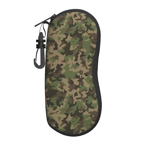 LimPac Grüner Kaktus-Druck, weiches Etui, ultraleichtes Neopren-Brillenetui, großes Sonnenbrillenetui, Reißverschluss, grün camo, One size LimPac Grüner Kaktus-Druck, weiches Etui, ultraleichtes Neopren-Brillenetui, großes Sonnenbrillenetui, Reißverschluss, grün camo, One size