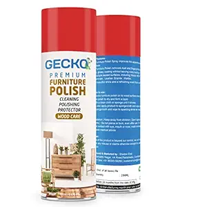 GECKO Furniture Polish Spray | Wood Furniture Polish | Cleaning & Protector | Furniture Wood Care Spray | Shiny Wood Furniture Surfaces | 200 ML Furniture Polishing Spray (Pack of 1)