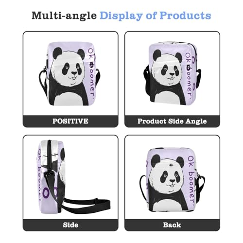 Ok Boomer Panda small messenger bag for men Small Crossbody Bags Womens Crossbody Purses Adjustable Strap for Travel Casual4