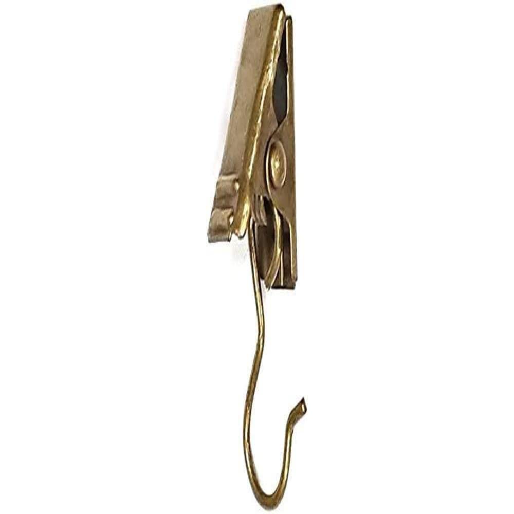 Merriway BH06214 (8 Pcs) Rod Ring Clip & Hook Antique Brass - Pack of 8 Pieces