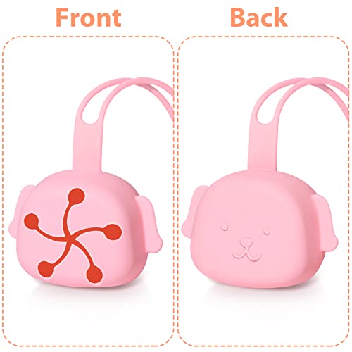 Accmor Silicone Baby Pacifier Case, Baby Pacifier Holder Case Pouch Box For Diaper Bag, Baby Pacifier Container For Travel #TOP2