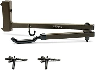 HME Durable Easy-to-Attach Strong Secure Lil Better Tree Stand Bow Hanger - Includes Accessory Hook Two Mounting Screws, One Size, Olive